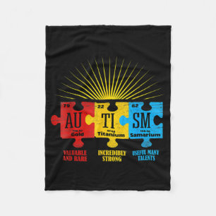 Autismus Bewusstsein Puzzle Chemical Element T - S Fleecedecke