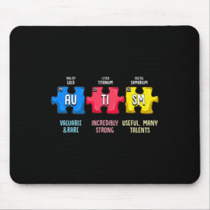 Autismus-Bewusstsein-Puzzle-Chemieelement Mousepad