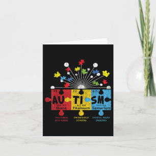 Autismus Bewusstsein Puzzle Chemische Elemente reg Karte