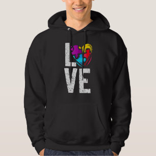 Autismus Bewusstsein Puzzle Hörgeräusch Liebe Herz Hoodie