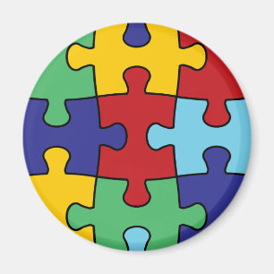 Autismus Bewusstsein Puzzle Muster Magnet