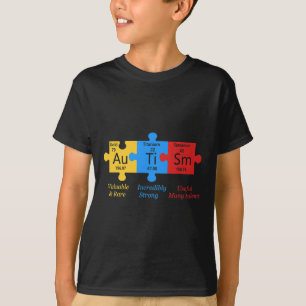 Autismus-Bewusstsein-Puzzle Periodensystem Element T-Shirt