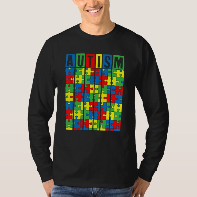 Autismus Bewusstsein Puzzle Piece Autistic Boys Gi T-Shirt (Vorderseite)