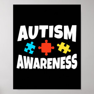 Autismus Bewusstsein Puzzle Piece Autistische Unte Poster