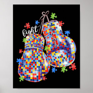 Autismus Bewusstsein Puzzle Piece Boxhandschuhe Mä Poster