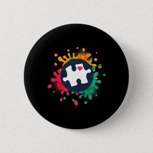 Autismus Bewusstsein Puzzle Piece Liebe Autistisch Button