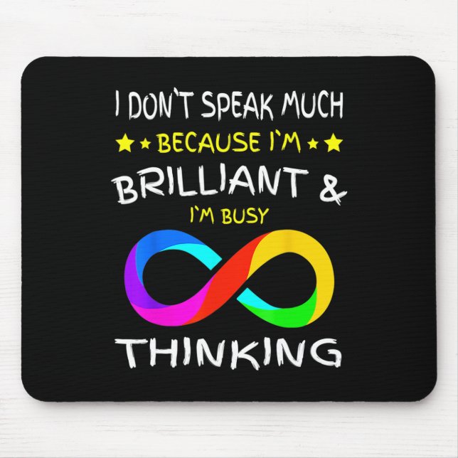 Autismus Bewusstsein Puzzle Piece Rainbow Infinity Mousepad (Vorne)