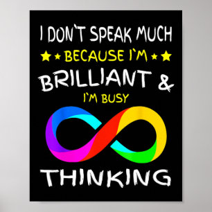 Autismus Bewusstsein Puzzle Piece Rainbow Infinity Poster