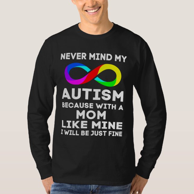Autismus Bewusstsein Puzzle Piece Rainbow Infinity T-Shirt (Vorderseite)
