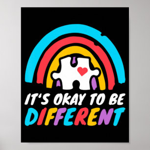 Autismus Bewusstsein Puzzle Piece Rainbow T - Shir Poster
