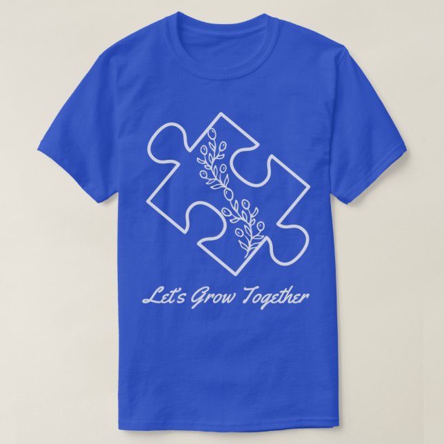 Autismus Bewusstsein Puzzle Piece T-Shirt (Design vorne)