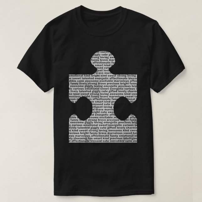 Autismus Bewusstsein Puzzle Piece T-Shirt (Design vorne)