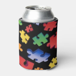 Autismus Bewusstsein Puzzle Stücke Dosenkühler