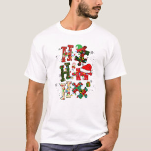 Autismus Bewusstsein Puzzle Weihnachten Hospho Aut T-Shirt
