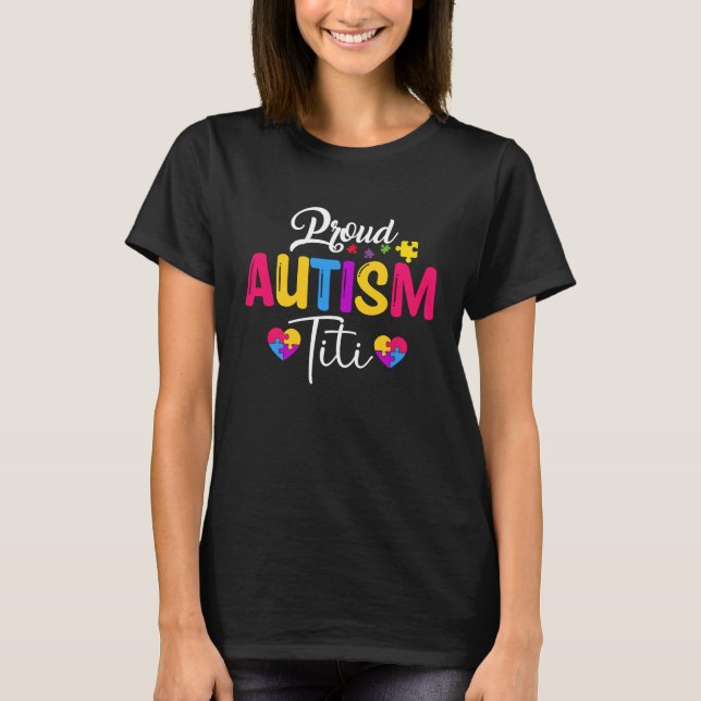 Autismus-Bewusstsein-Puzzleband Stolz Autismus-Tit T-Shirt (Vorderseite)