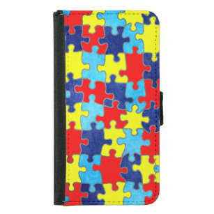 Autismus Bewusstsein-Puzzlespiel durch Shirley Samsung Galaxy S5 Geldbeutel Hülle