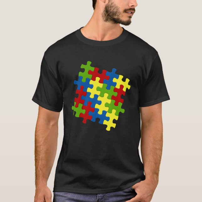 Autismus-Bewusstsein Puzzleteile Case 2 T-Shirt (Vorderseite)