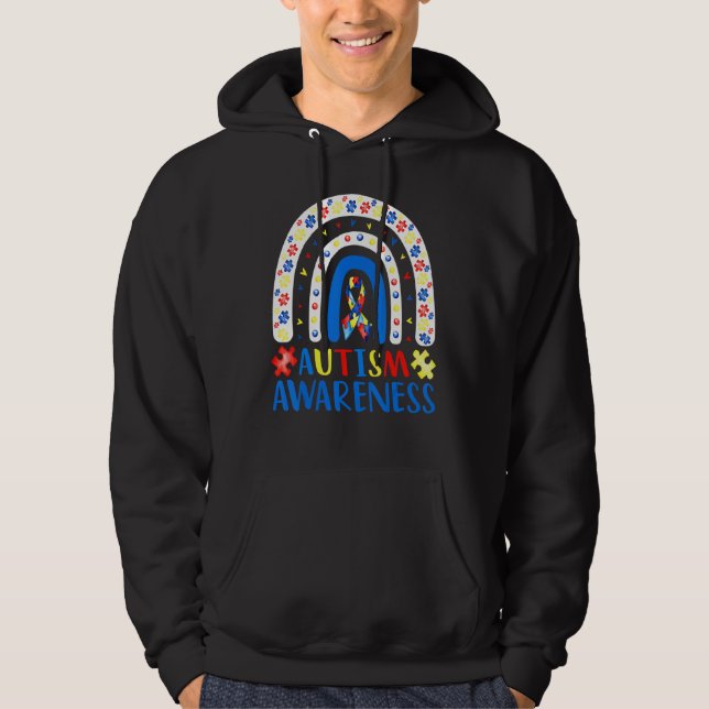 Autismus Bewusstsein Rainbow Puzzle Autismus Bewus Hoodie (Vorderseite)
