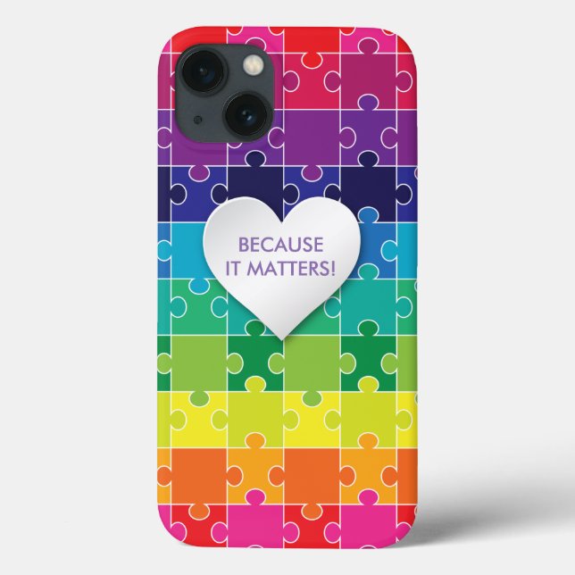 Autismus Bewusstsein Rainbow Puzzle Piece Case-Mate iPhone Hülle (Rückseite)