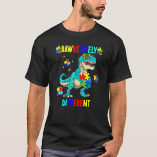 Autismus-Bewusstsein Rawrsomely Anders Dinosaurier T-Shirt