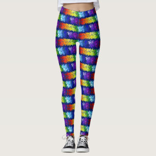 Autismus-Bewusstsein Regenbogen-Puzzle-Design Leggings