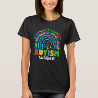 Autismus-Bewusstsein Regenbogen-Puzzle Neurodivers T-Shirt
