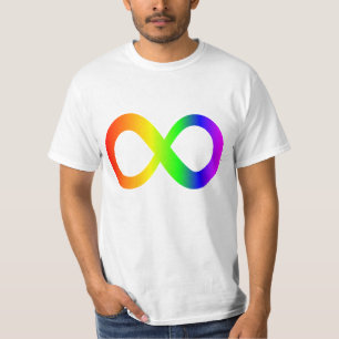 Autismus-Bewusstsein Regenbogen-Unendlichkeitssymb T-Shirt