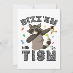 Autismus-Bewusstsein Rizz'em mit The Tism Opposum  Einladung