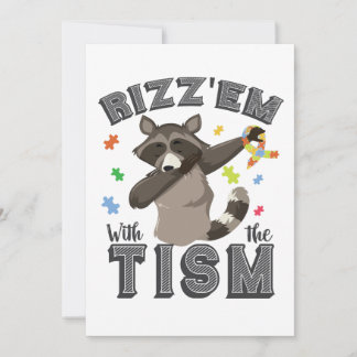 Autismus-Bewusstsein Rizz'em mit The Tism Opposum Einladung