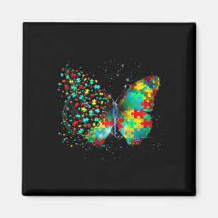 Autismus-Bewusstsein Schmetterling Friedensliebhab Magnet