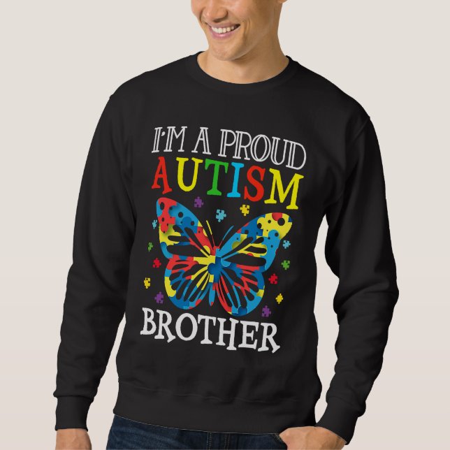 Autismus Bewusstsein Schmetterling Ich bin ein sto Sweatshirt (Vorderseite)