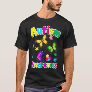Autismus-Bewusstsein Schmetterling-Puzzleteile 1 T-Shirt