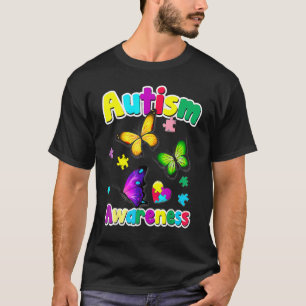 Autismus-Bewusstsein Schmetterling-Puzzleteile 1 T-Shirt