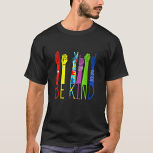 Autismus-Bewusstsein Sei Freundlich Gebärdensprach T-Shirt