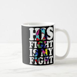 Autismus-Bewusstsein Sein Kampf Ist Mein Kampf Unt Kaffeetasse