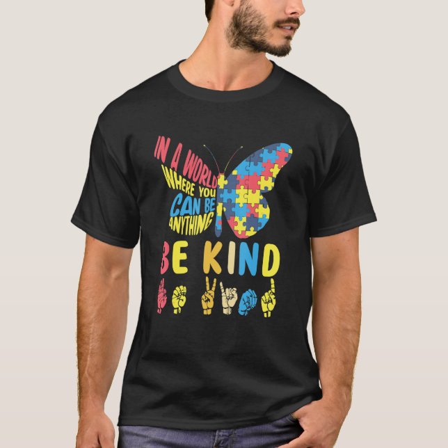Autismus Bewusstsein sein sein Kind Rätsel Gebärde T-Shirt (Vorderseite)