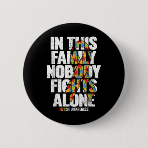 Autismus Bewusstsein Shirt Familienunterstützung M Button