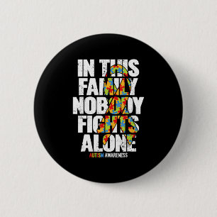Autismus Bewusstsein Shirt Familienunterstützung M Button