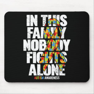 Autismus Bewusstsein Shirt Familienunterstützung M Mousepad