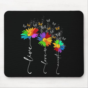 Autismus Bewusstsein Shirt Live Liebe Akzeptieren Mousepad