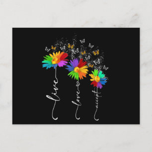 Autismus Bewusstsein Shirt Live Liebe Akzeptieren  Postkarte