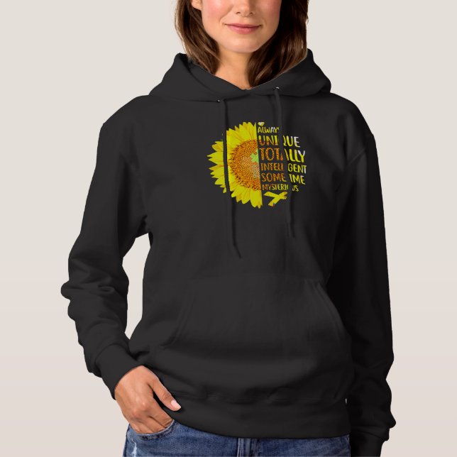 Autismus Bewusstsein Sonnenblume immer einzigartig Hoodie (Vorderseite)