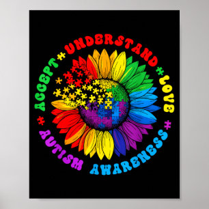Autismus-Bewusstsein Sonnenblume Puzzle-Teil Autis Poster
