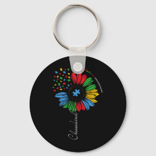 Autismus Bewusstsein Sonnenblumen Kinder wählen Ki Schlüsselanhänger