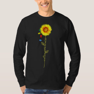 Autismus Bewusstsein Sonnenblumen Puzzleteile T-Shirt