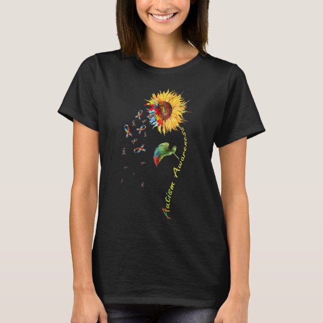 Autismus Bewusstsein Sonnenblumen TShirt (Vorderseite)