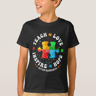 Autismus Bewusstsein Sped Teacher Lehrer Liebe Hop T-Shirt