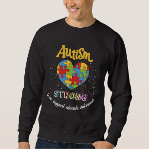Autismus-Bewusstsein starke Liebe Unterstützung bi Sweatshirt