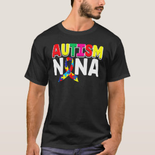 Autismus-Bewusstsein Stolz Autismus Oma Band Puzzl T-Shirt