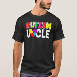Autismus-Bewusstsein Stolz Autismus Onkel-Herz-Puz T-Shirt